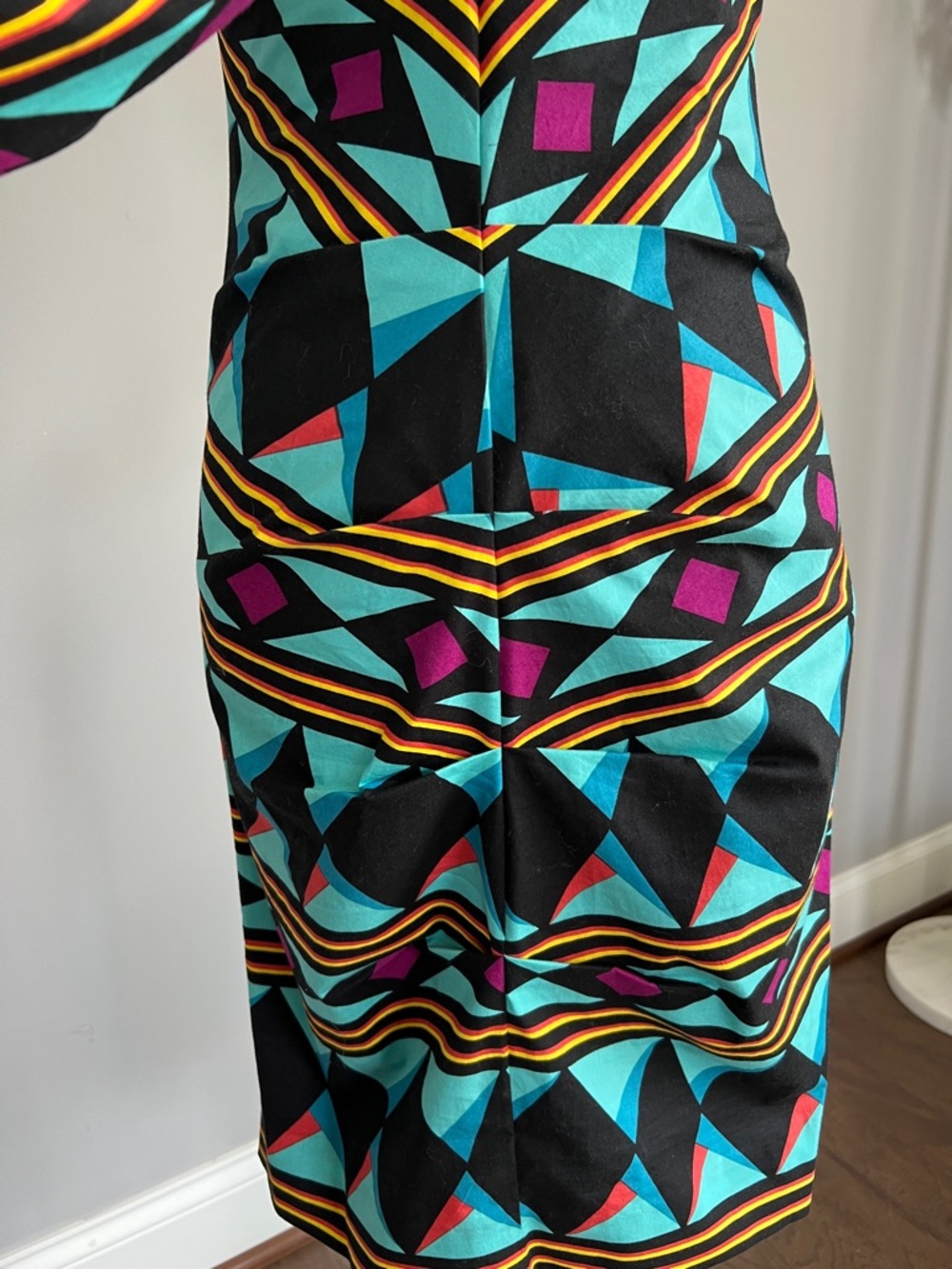 Nicole Miller Geometric Strapless Dress - Picture 3 of 10